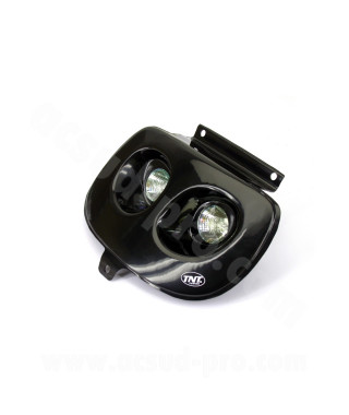 DOUBLE OPTIQUE TNT HALOGENE ADAPT. MBK 50 BOOSTER 1999-2003 / YAMAHA 50 BWS 1999-2003 NOIR *