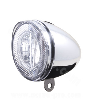 ECLAIRAGE VELO AVANT A DYNAMO SUR FOURCHE SPANNINGA SWINGO RETRO CHROME