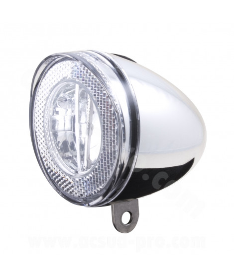 ECLAIRAGE VELO AVANT A PILES SUR FOURCHE SPANNINGA SWINGO RETRO CHROME (VRAC)