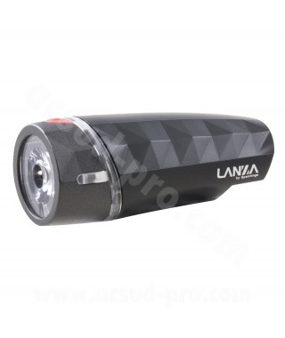 ECLAIRAGE VELO AVANT A PILES SUR GUIDON SPANNINGA LANZA NOIR