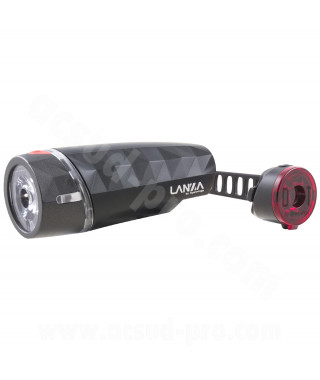 ECLAIRAGE VELO AVANT ET ARRIERE A PILES SPANNINGA LANZA ET DOT (SET - LA PAIRE)