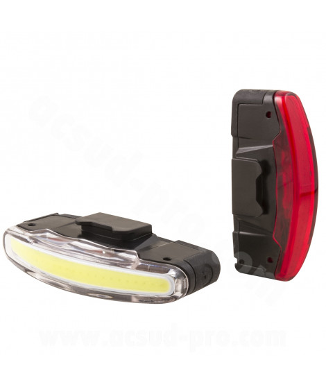 ECLAIRAGE VELO AVANT ET ARRIERE USB SPANNINGA ARCO (SET - LA PAIRE)