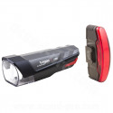 ECLAIRAGE VELO AVANT ET ARRIERE USB SPANNINGA TRIGON 25 ET ARCO (SET - LA PAIRE)