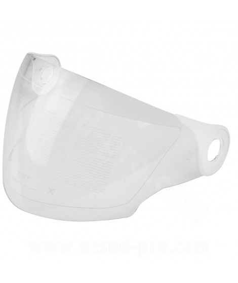 ECRAN CASQUE JET AERO INCOLORE (NOUVEAU MODELE-FIXATION BLANC)