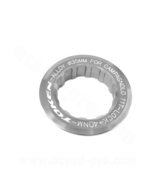 ECROU DE CASSETTE TOKEN CAMPAGNOLO 11 DENTS ARGENT