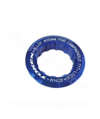 ECROU DE CASSETTE TOKEN CAMPAGNOLO 11 DENTS BLEU