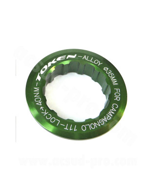 ECROU DE CASSETTE TOKEN CAMPAGNOLO 11 DENTS VERT