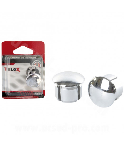 EMBOUT DE GUIDON ROUTE CHROME VELOX (LA PAIRE)