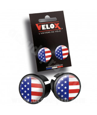 EMBOUT DE GUIDON ROUTE USA VELOX (LA PAIRE)