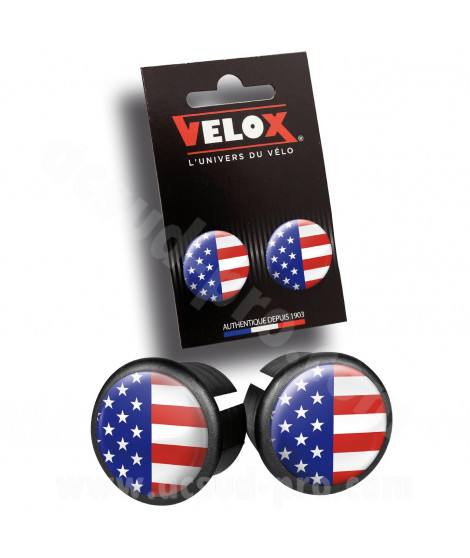 EMBOUT DE GUIDON ROUTE USA VELOX (LA PAIRE)