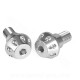 EMBOUT GUIDON CNC MOLETE RB MAX ADAPT. YAMAHA TMAX 500 CHROME (LA PAIRE)