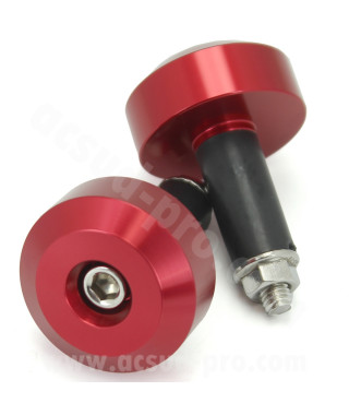 EMBOUT GUIDON OPM DINGO SCOOT / MAXISCOOT / MOTO ROUGE Ø14mm (LA PAIRE)