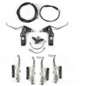 ENSEMBLE COMPLET FREIN V-BRAKE WTP AVANT ET ARRIERE ALU + NYLON COMPOSITE  (LEVIERS/ETRIERS/COUDES)