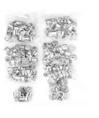 ENTRETOISE AHEAD-SET ALU 1" KIT DE 100 ARGENTS 4 EPAISSEURS (5/10/15/20mm)