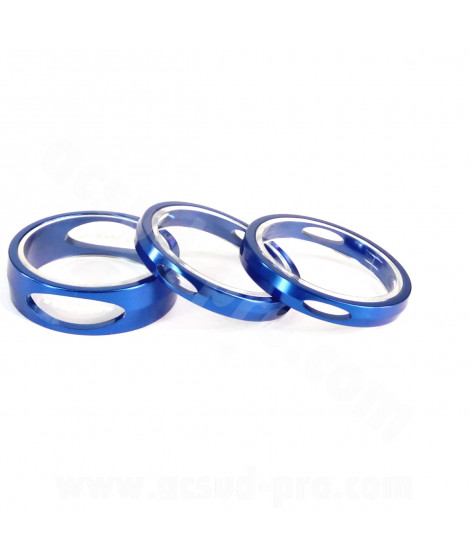 ENTRETOISE AHEAD-SET TOKEN 3D 12.3g BLEU (JEU DE 3 - 2 en 5mm et 1 en 10mm)