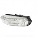 FEU ARRIERE  A DIODES CLIGNOTANT INTEGRES ADAPT. DERBI SENDA TRANSPARENT ( HOMOLOGUE CE )