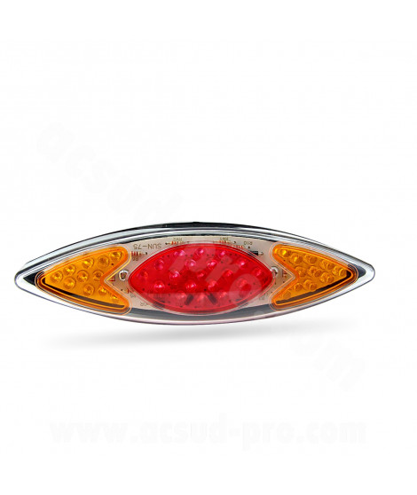 FEU ARRIERE + CLIGNOTANT A LEDS EYE ROUGE / ORANGE *