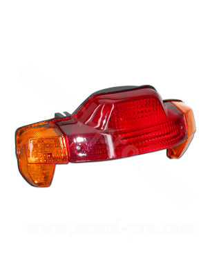 FEU ARRIERE COMPLET ADAPT. MBK 50 BOOSTER 1999-2003 / YAMAHA 50 BWS ORIGINAL 1999-2003 ROUGE AVEC CLIGNOTANTS *