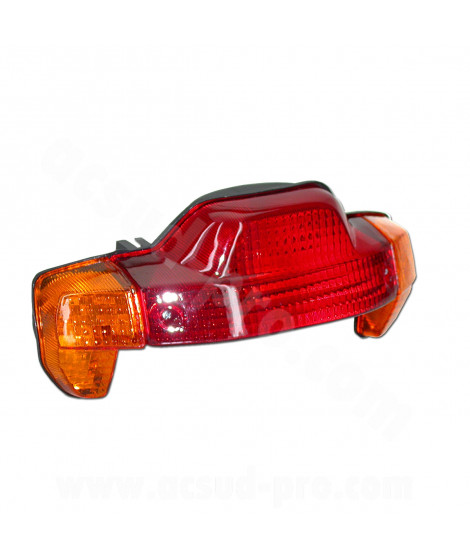 FEU ARRIERE COMPLET ADAPT. MBK 50 BOOSTER 1999-2003 / YAMAHA 50 BWS ORIGINAL 1999-2003 ROUGE AVEC CLIGNOTANTS *