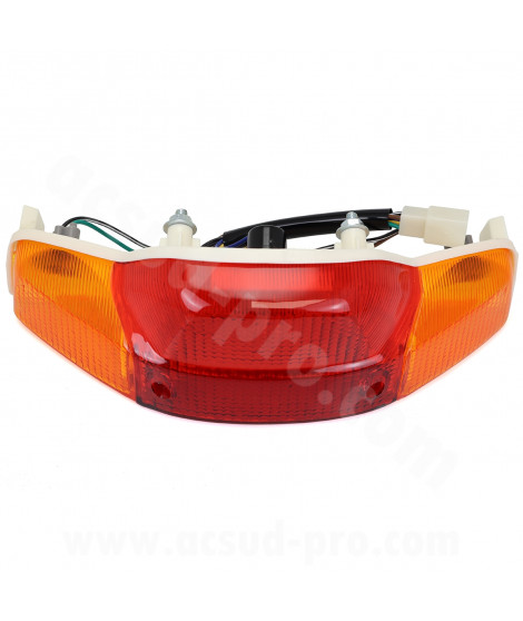 FEU ARRIERE COMPLET ADAPT. MBK 50 BOOSTER / YAMAHA 50 BWS 1990-1998  AVEC CLIGNOTANTS (3VL)*
