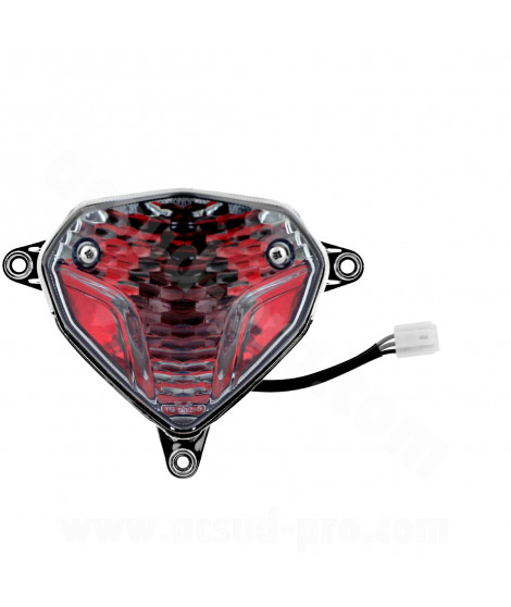 FEU ARRIERE COMPLET ADAPT. MBK 50 NITRO 2013 / YAMAHA 50 AEROX 2013 TRANSPARENT *