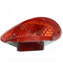 FEU ARRIERE COMPLET ADAPT. MBK 50 NITRO / YAMAHA 50 AEROX ROUGE (HOMOLOGUE ) ( OEM : 5BR-H4700-00 )
