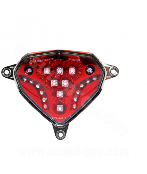 FEU ARRIERE COMPLET + CLIGNOTANT A LED TNT ADAPT. YAMAHA AEROX / MBK NITRO 2013 ( HOMOLOGUEE CE )