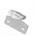 FEU ARRIERE DIAMANT TRANSPARENT + SUPPORT PLAQUE HOMOLOGUE