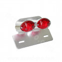 FEU ARRIERE DOUBLE + SUPPORT PLAQUE *