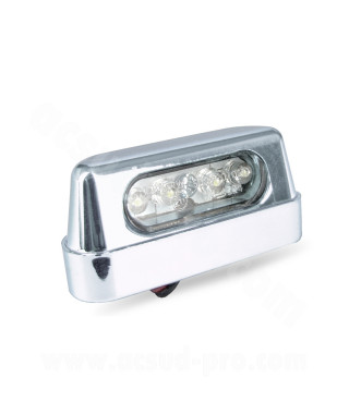 FEU ECLAIRAGE DE PLAQUE HOMOLOGUE TNT A LEDS CHROME