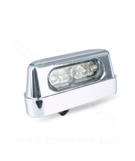 FEU ECLAIRAGE DE PLAQUE HOMOLOGUE TNT A LEDS CHROME