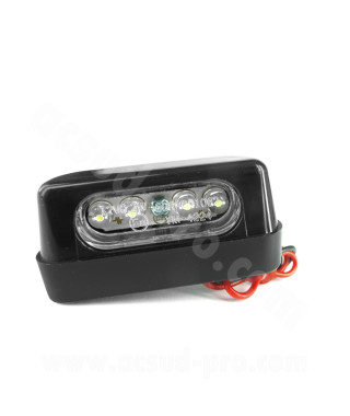 FEU ECLAIRAGE DE PLAQUE HOMOLOGUE TNT A LEDS NOIR MAT