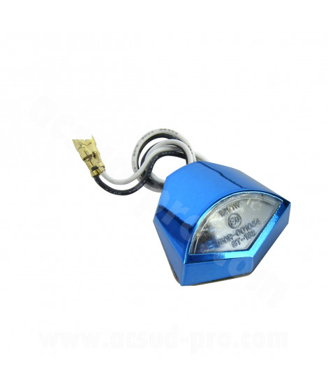 FEU ECLAIRAGE DE PLAQUE HOMOLOGUE TNT HEPTA  A LEDS BLEU ANODISE