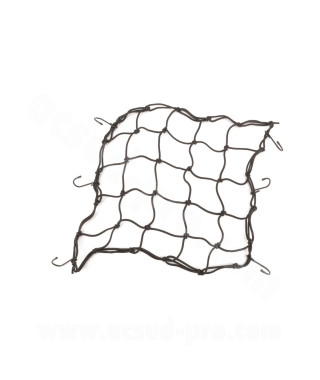 FILET BAGAGE NOIR 30 X 30 AVEC CROCHETS