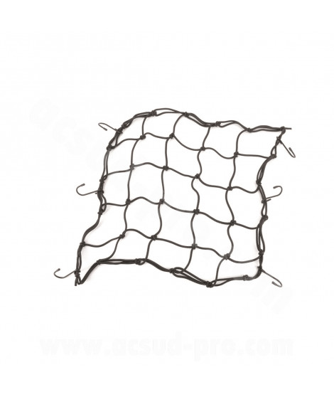 FILET BAGAGE NOIR 30 X 30 AVEC CROCHETS