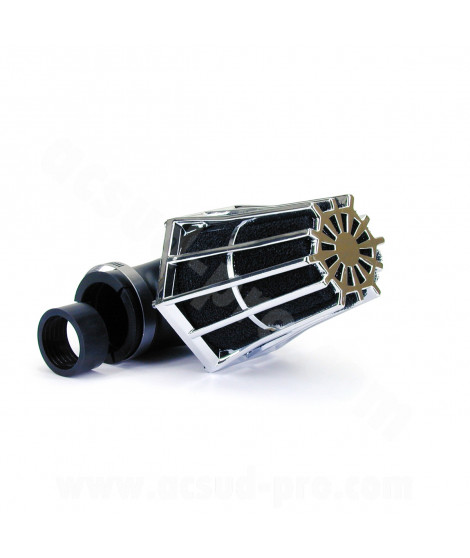 FILTRE A AIR CARENZI R 90° Ø35/28 CHROME/NOIR
