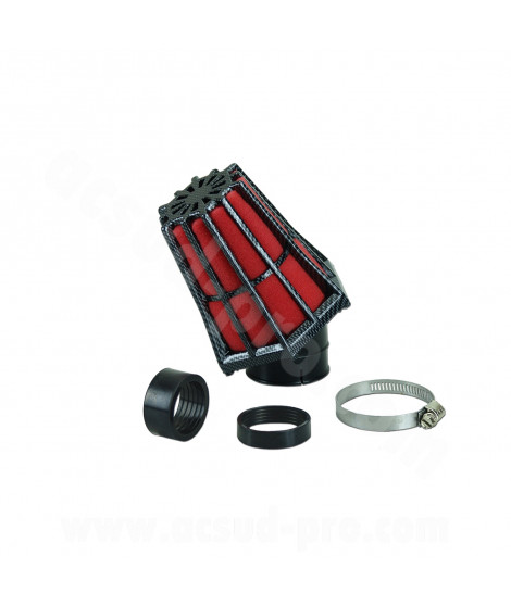 FILTRE A AIR CARENZI R-EVOLUTION 30° 35/28 CARBONE/ROUGE