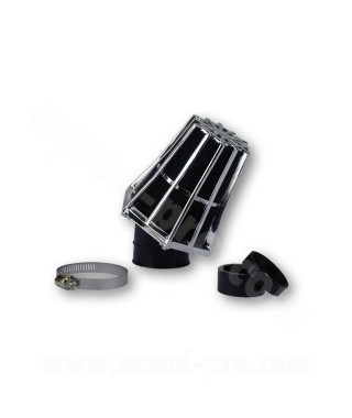 FILTRE A AIR CARENZI  R-EVOLUTION 30° Ø35/28 CHROME/NOIR