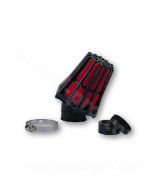 FILTRE A AIR CARENZI R-EVOLUTION 30° Ø35/28 NOIR / ROUGE