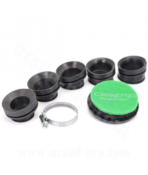 FILTRE A AIR CARENZI VERT L 40mm / Ø CONNEXION  28-32-36-39-43MM (MADE IN ITALY)