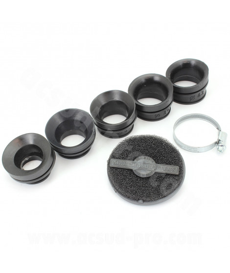 FILTRE A AIR MARCHALD POWER FILTER NOIR L 40mm / Ø CONNEXION  28-32-36-39-43MM