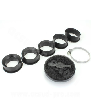 FILTRE A AIR MARCHALD POWER FILTER NOIR L 40mm / Ø CONNEXION  28-32-36-39-43MM / ANGLE 0°
