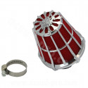 FILTRE A AIR SCOOT MALOSSI Ø28 ROUGE/CHROME