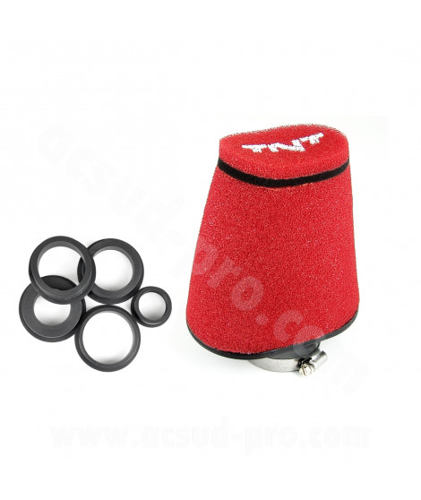 FILTRE A AIR TNT MOUSSE BIG Ø28-55 DROIT ROUGE