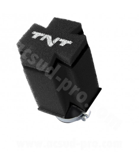 FILTRE A AIR TNT MOUSSE CROSS 0° Ø28/35 NOIR