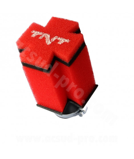 FILTRE A AIR TNT MOUSSE CROSS 0° Ø28/35 ROUGE