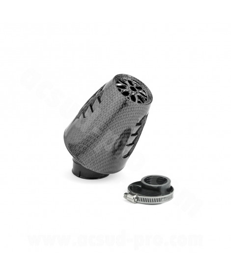 FILTRE A AIR TNT OBUS 30° Ø28/35 IMITATION CARBONE