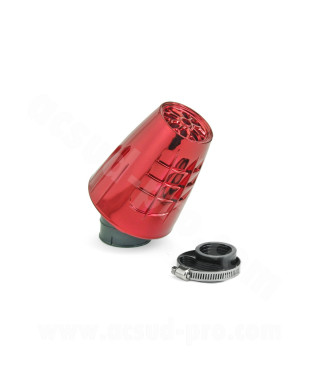 FILTRE A AIR TNT OBUS 30° Ø35/28 ROUGE ANODISE