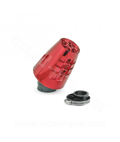 FILTRE A AIR TNT OBUS 30° Ø35/28 ROUGE ANODISE