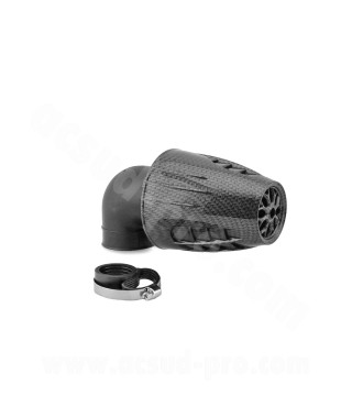 FILTRE A AIR TNT OBUS 90° Ø28/35 IMITATION CARBONE